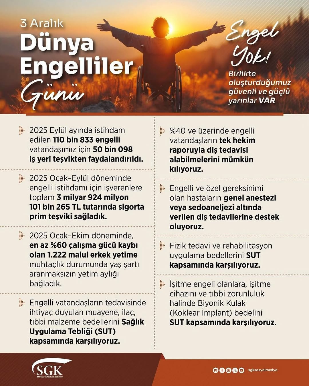 SGK Engelli Vatandaşlara Destek Sağlıyor