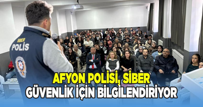 Afyonkarahisar İl Emniyet Müdürlüğü Şuhut'taki Öğrencilere Siber Güvenlik Konusunda Bilgilendirme Yaptı