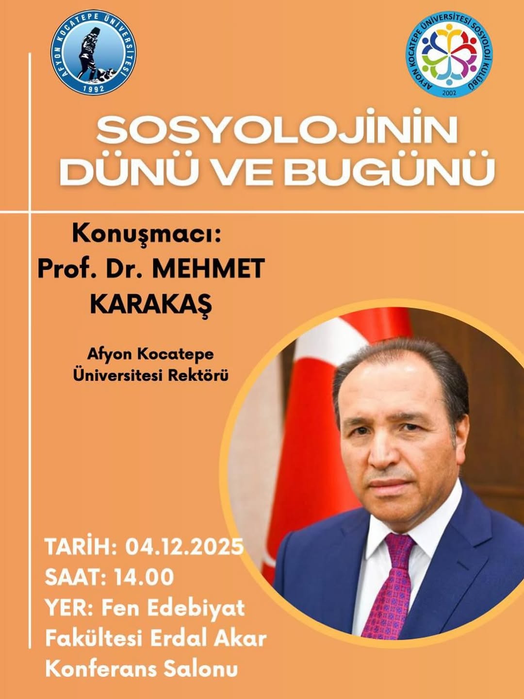 Afyon Kocatepe Üniversitesi'nde Sosyolojinin Dünü ve Bugünü Konferansı