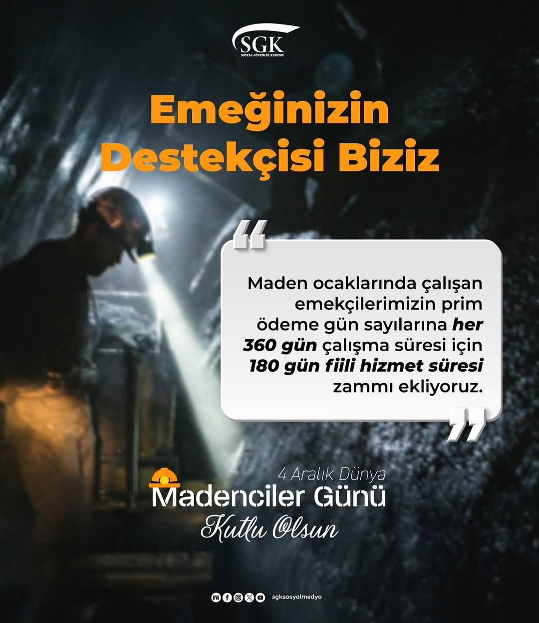 Emekleriyle karanlığı aydınlatan tüm madencilerimizin yanında olmaya devam ediyoruz
