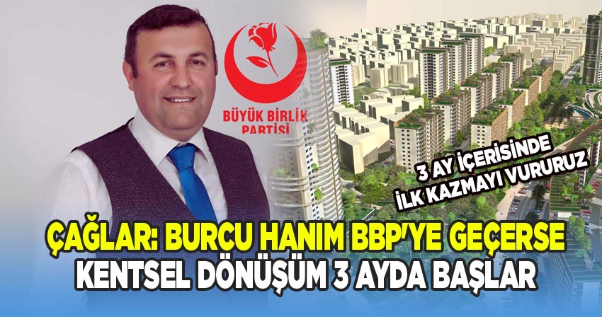 BBP Afyonkarahisar İl Başkanı Süleyman Çağlar'dan Belediye Başkanı Burcu Köksal'a Kentsel Dönüşüm Teklifi
