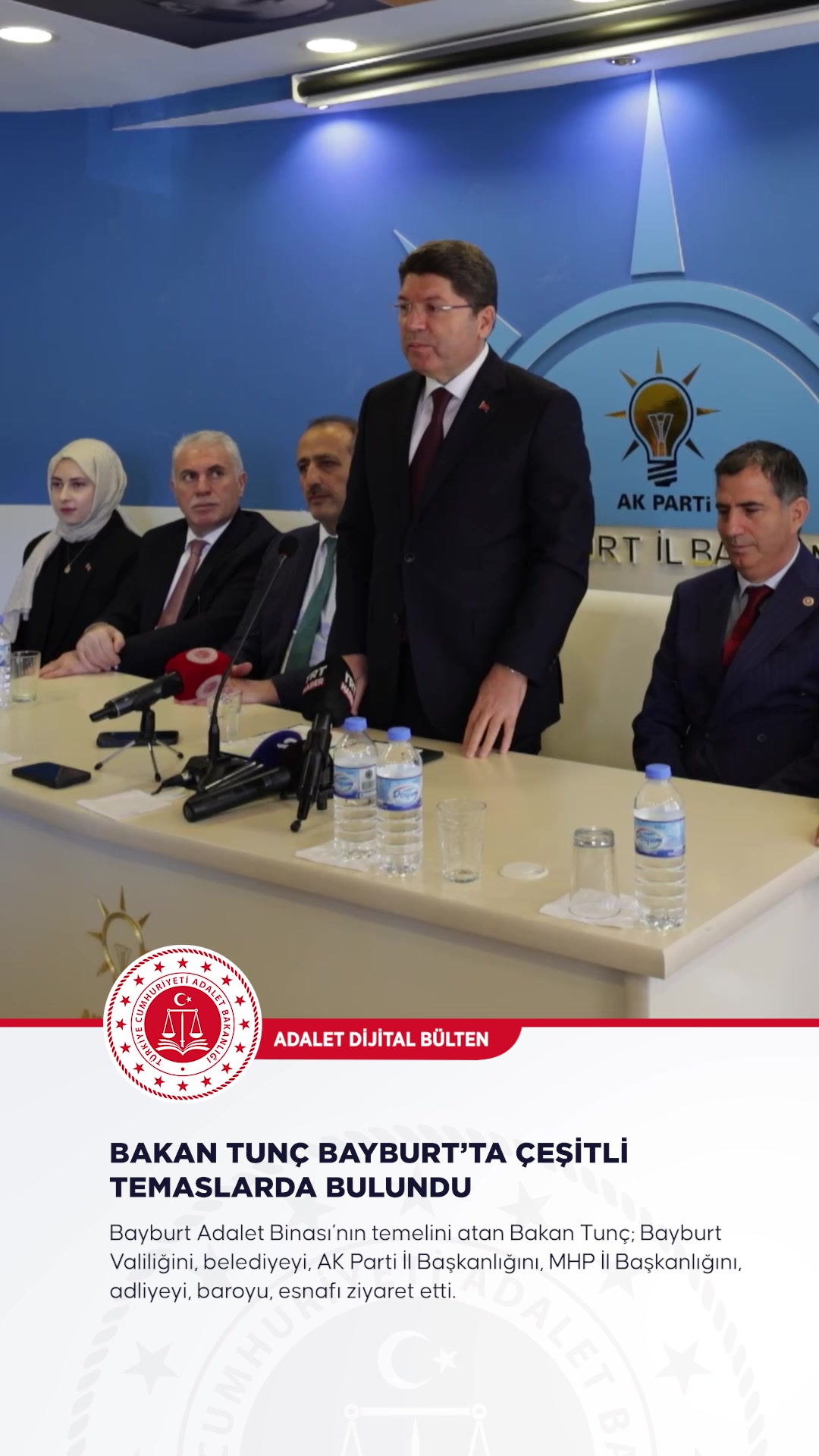 Adalet Bakanlığının Haftalık Gündemi