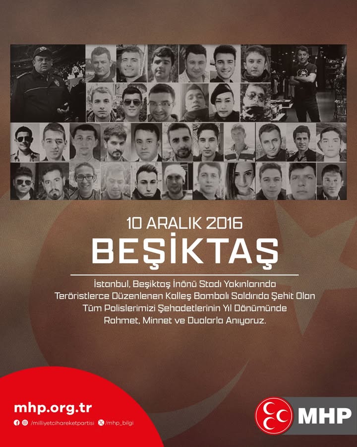 İstanbul'da Şehit Olan Polislerimizi Rahmetle Anıyoruz