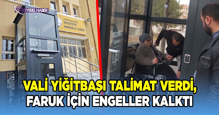 Vali Doç. Dr. Kübra Güran Yiğitbaşı Engelli Öğrenci Faruk Uğuz’a Destek Oldu