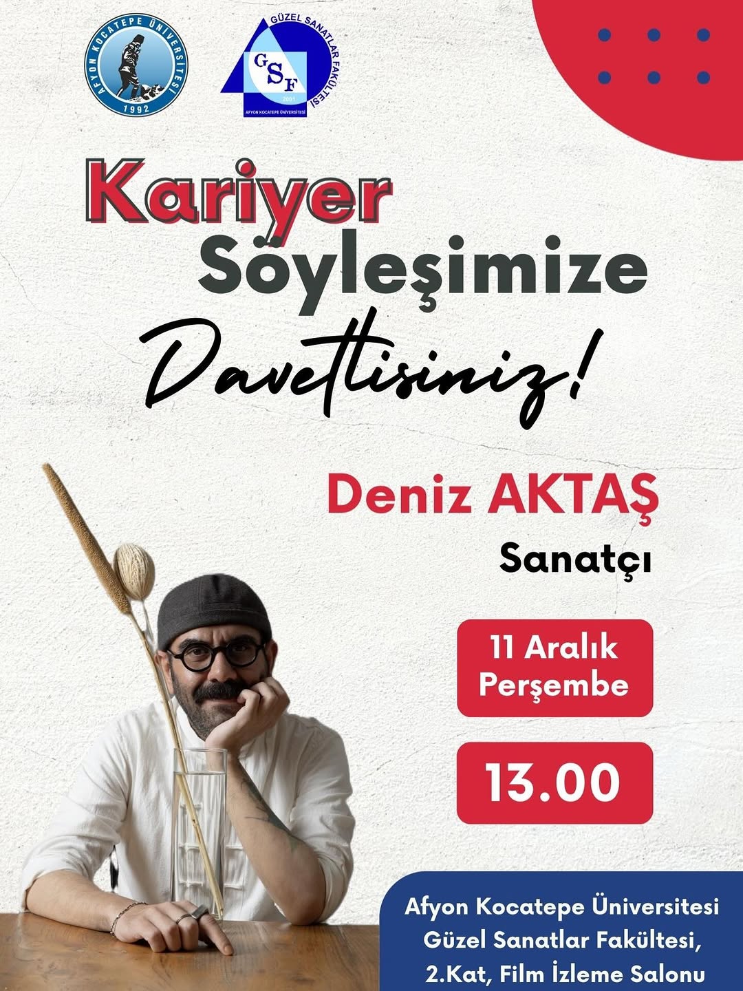 Afyon Kocatepe Üniversitesi'nde Bugün: Resim Bölümü Kariyer Söyleşisi