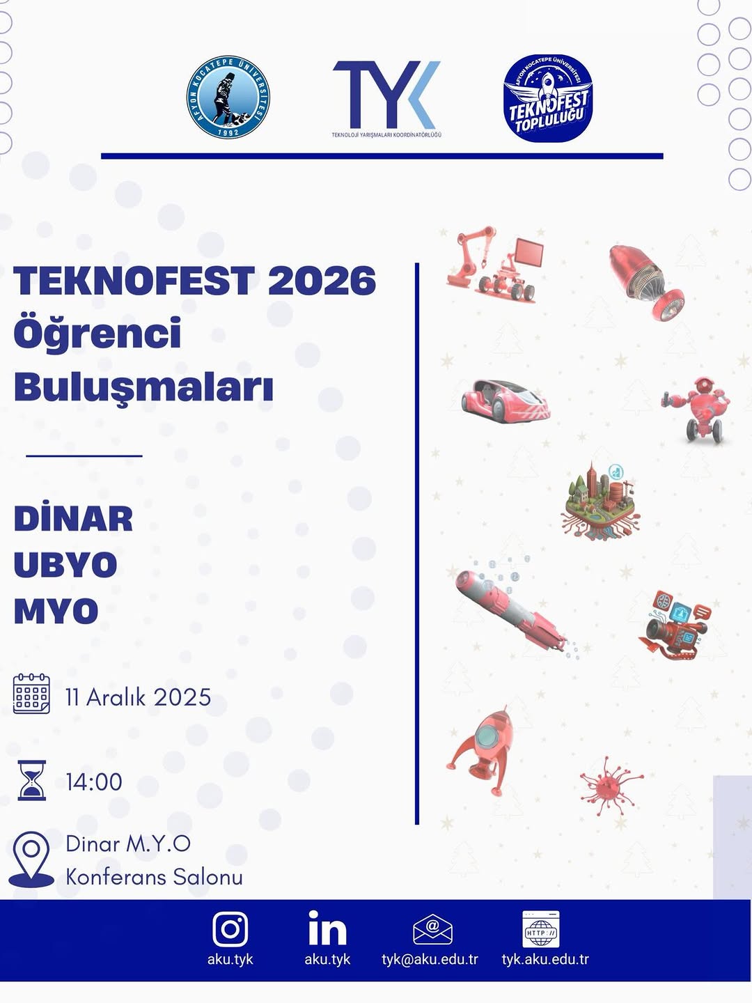 Afyon Kocatepe Üniversitesi'nde Bugün: TEKNOFEST 2026 Bilgilendirme Toplantısı
