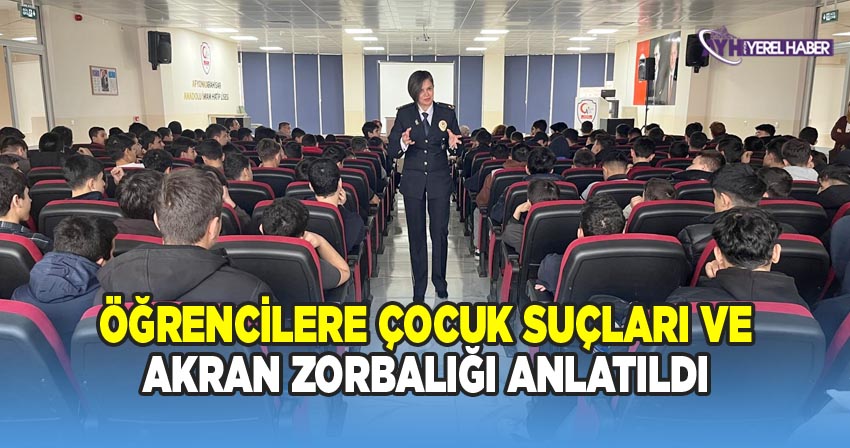 Afyonkarahisar İl Emniyet Müdürlüğü Çocuk Şube Müdürlüğü Eğitim Faaliyetlerine Devam Ediyor