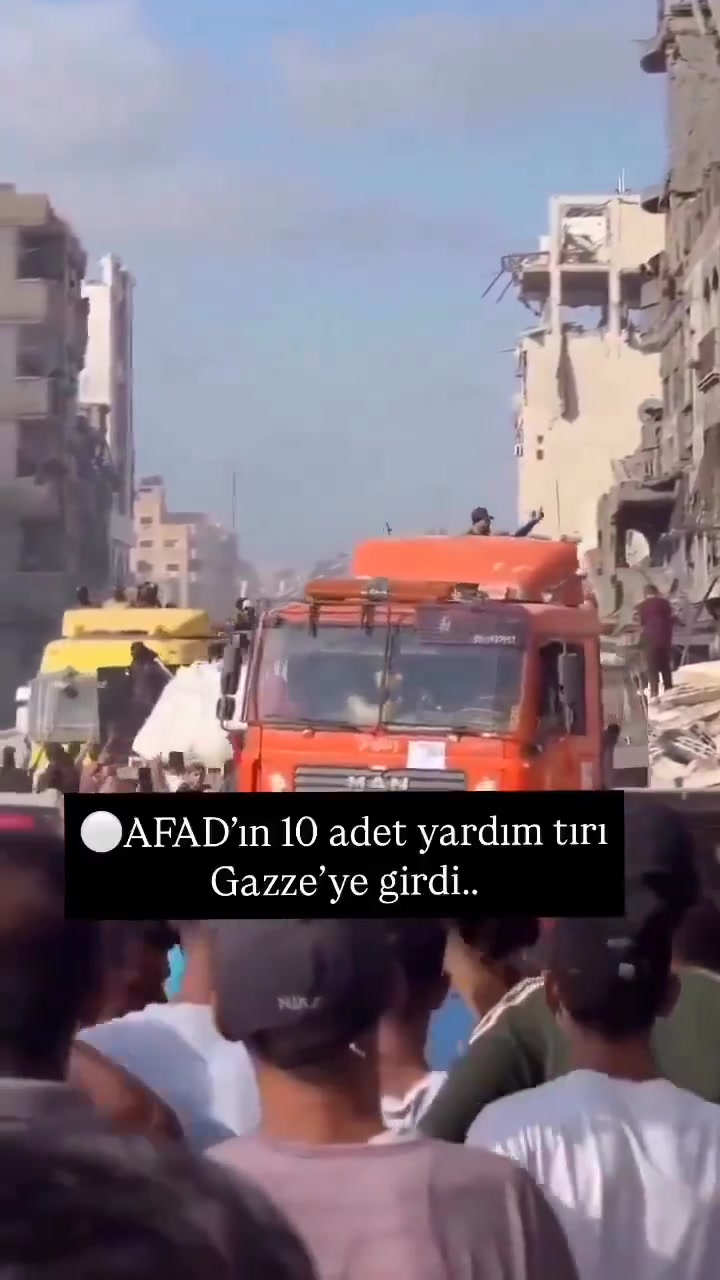 AFAD Yardım Tırları Gazze'ye Giriş Yapmaya Başladı
