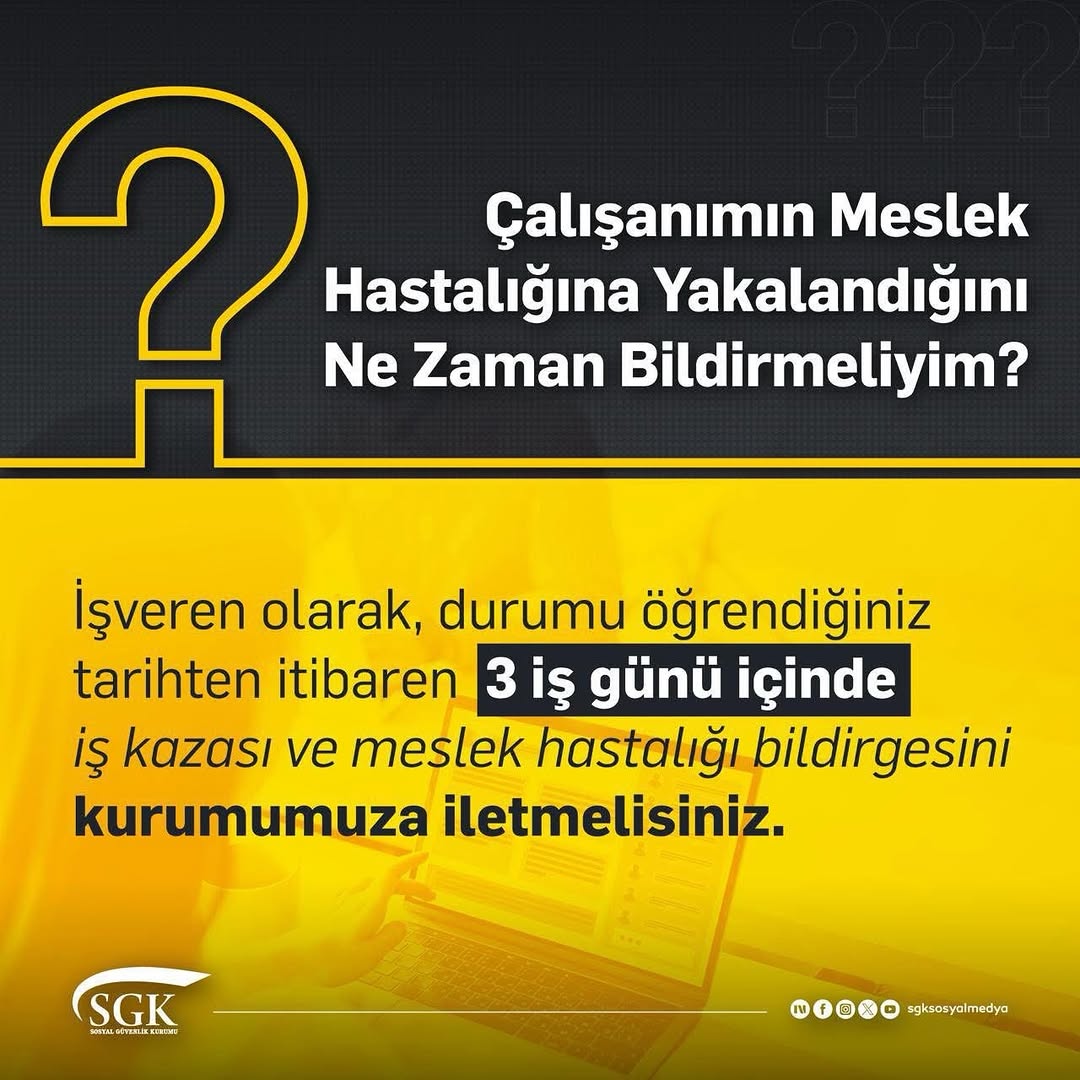 İşverenlerin Dikkatine: Meslek Hastalığı Bildirimi Zorunluluğu