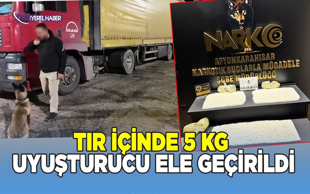 Afyonkarahisar Emniyet Güçleri Tarafından Gerçekleştirilen Uyuşturucu Operasyonunda 5 Kg Uyuşturucu Madde Ele Geçirildi