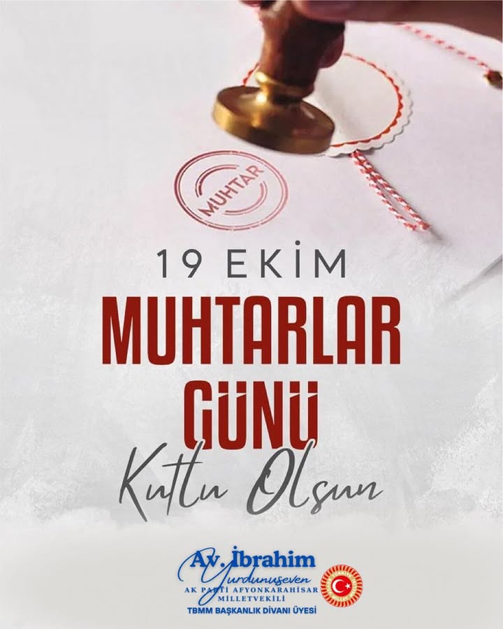 Muhtarlarımıza Teşekkür Mesajı
