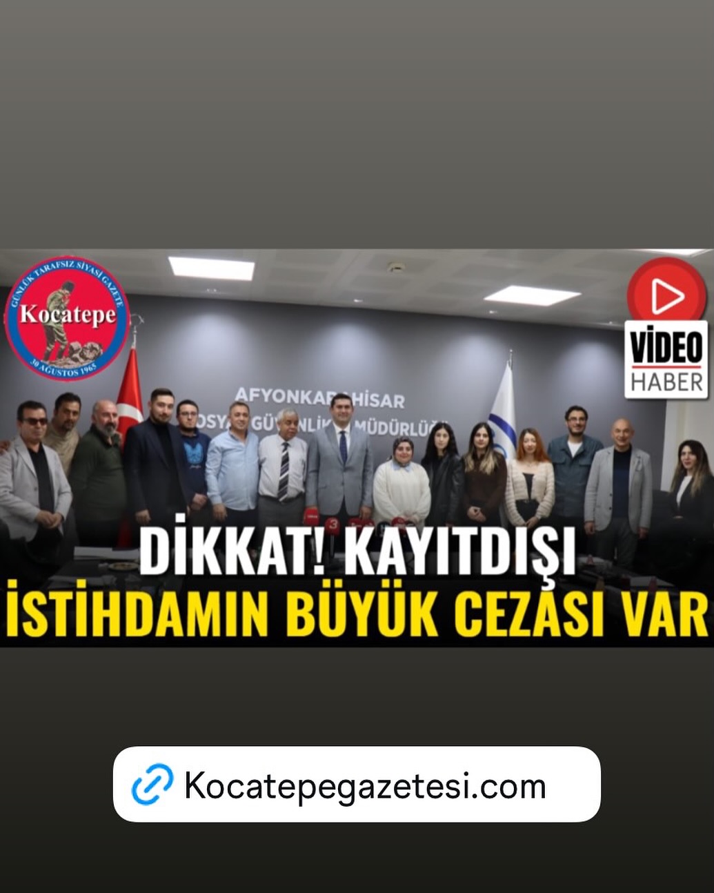 Afyonkarahisar SGK İl Müdürlüğünden Kayıtdışı İstihdam Uyarısı