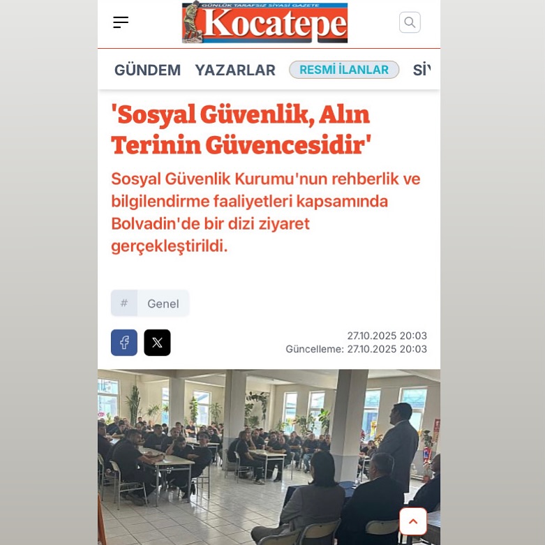 Afyonkarahisar SGK İl Müdürlüğü'nden Sosyal Güvenlik Açıklaması