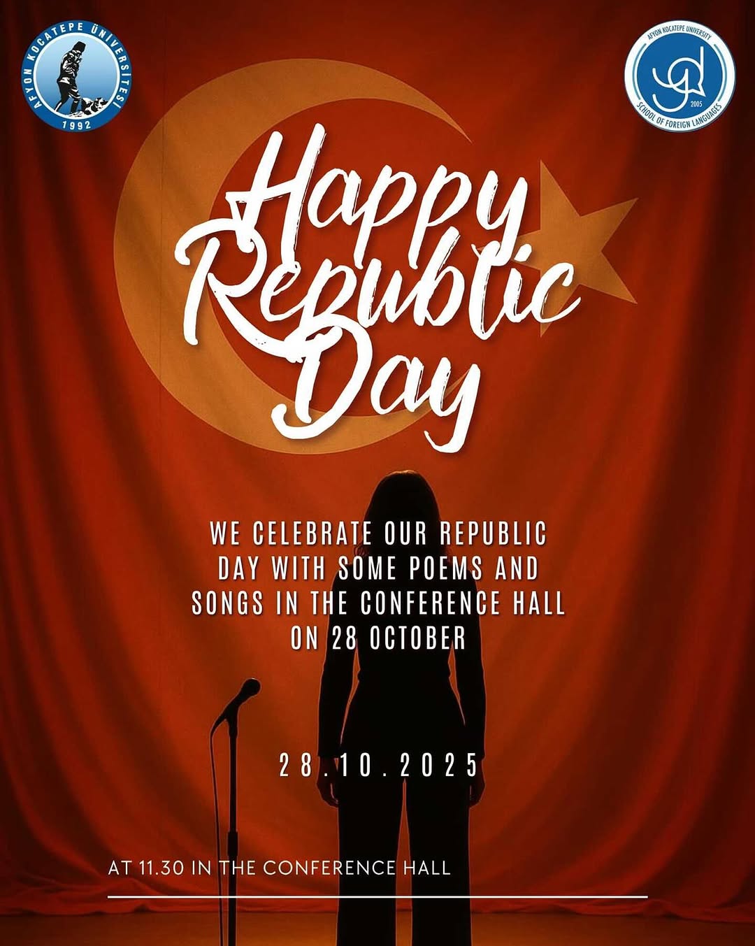 Afyon Kocatepe Üniversitesi'nde Bugün Yabancı Diller Yüksekokulu'nda 'Happy Republic Day Concert' Etkinliği