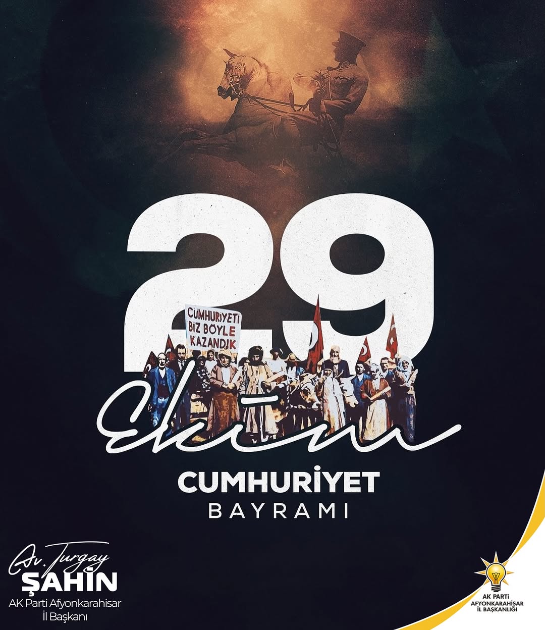 Selçuklu’dan Osmanlı’ya, Osmanlı’dan Cumhuriyet’e uzanan şanlı mirasımızın emanetçisi olarak; güçlü, onurlu ve müreffeh Türkiye’yi ilelebet payidar kılmakta kararlıyız