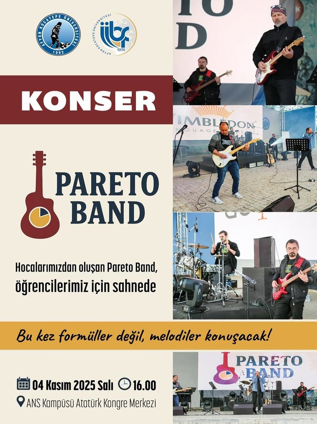 Afyon Kocatepe Üniversitesi'nde Bugün: Pareto Band Konseri