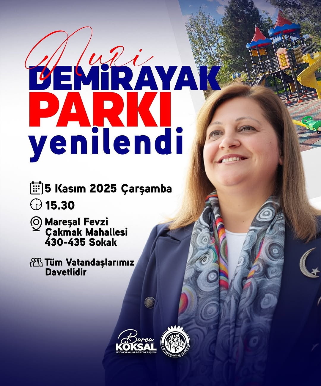 AfyonKarahisar Belediye Başkanı Nuri Demirayak Parkı'nı Yeniledi