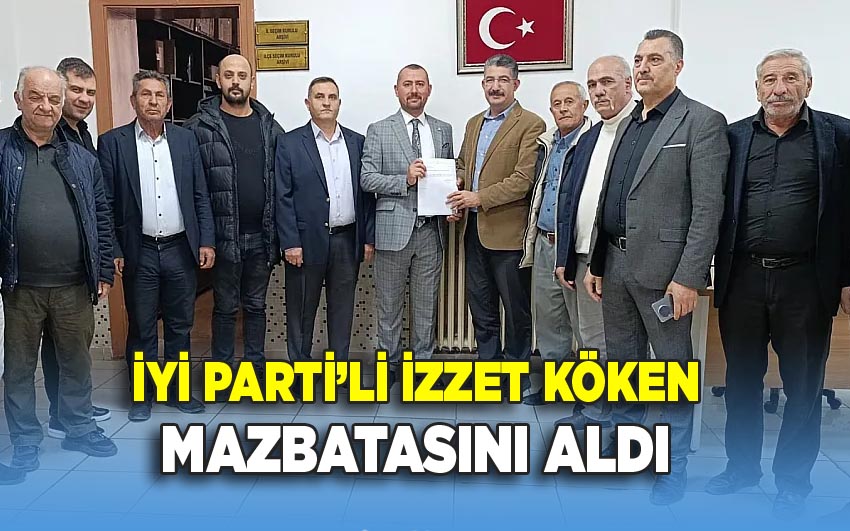 İYİ Parti Afyonkarahisar Merkez İlçe Başkanı İzzet Köken Mazbatasını Aldı