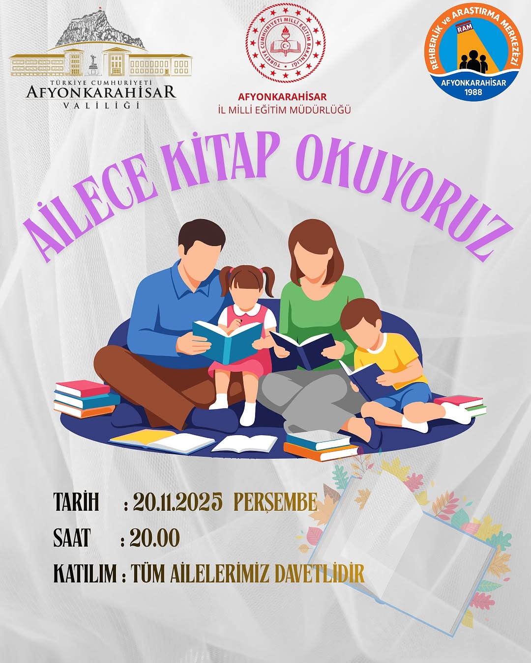 Huzurlu Aile, Güçlü Toplum Projesi: Evde Kitap Okuyoruz Etkinliği!