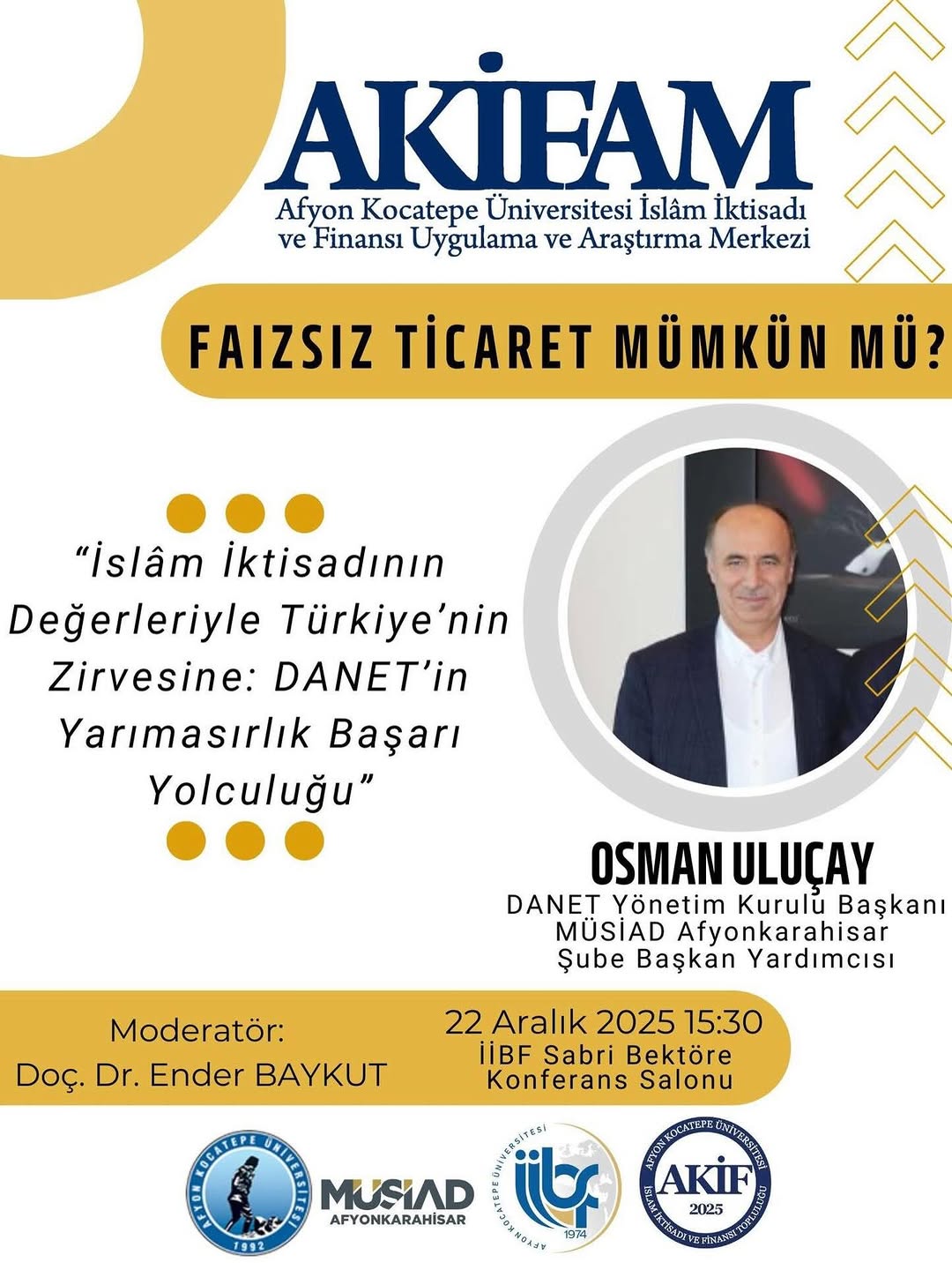 Afyon Kocatepe Üniversitesi'nde Faizsiz Ticaret Konferansı
