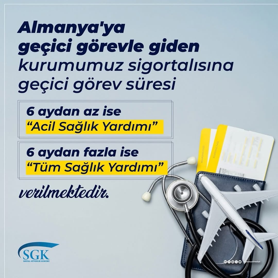 SGK Sigortalısına Almanya'da Geçici Görev Süresince Sağlık Hizmetleri