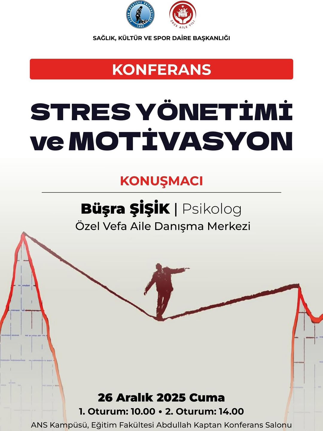 Afyon Kocatepe Üniversitesi'nde Bugün: Stres Yönetimi ve Motivasyon