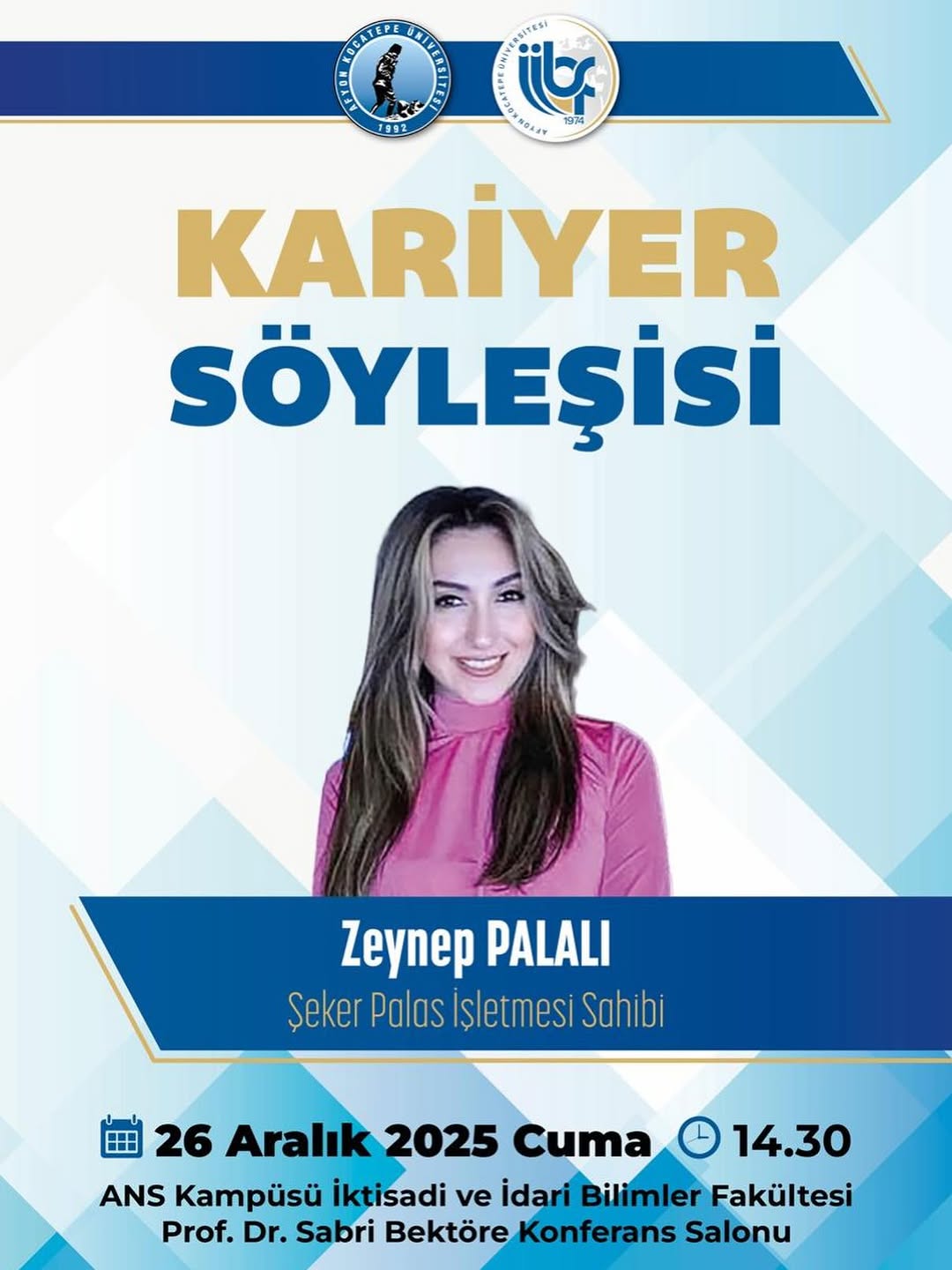 Afyon Kocatepe Üniversitesi'nde Bugün: Kariyer Söyleşisi