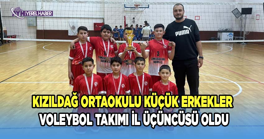 Kızıldağ Ortaokulu Küçük Erkekler Voleybol Takımı İl Müsabakalarında Başarı Elde Etti