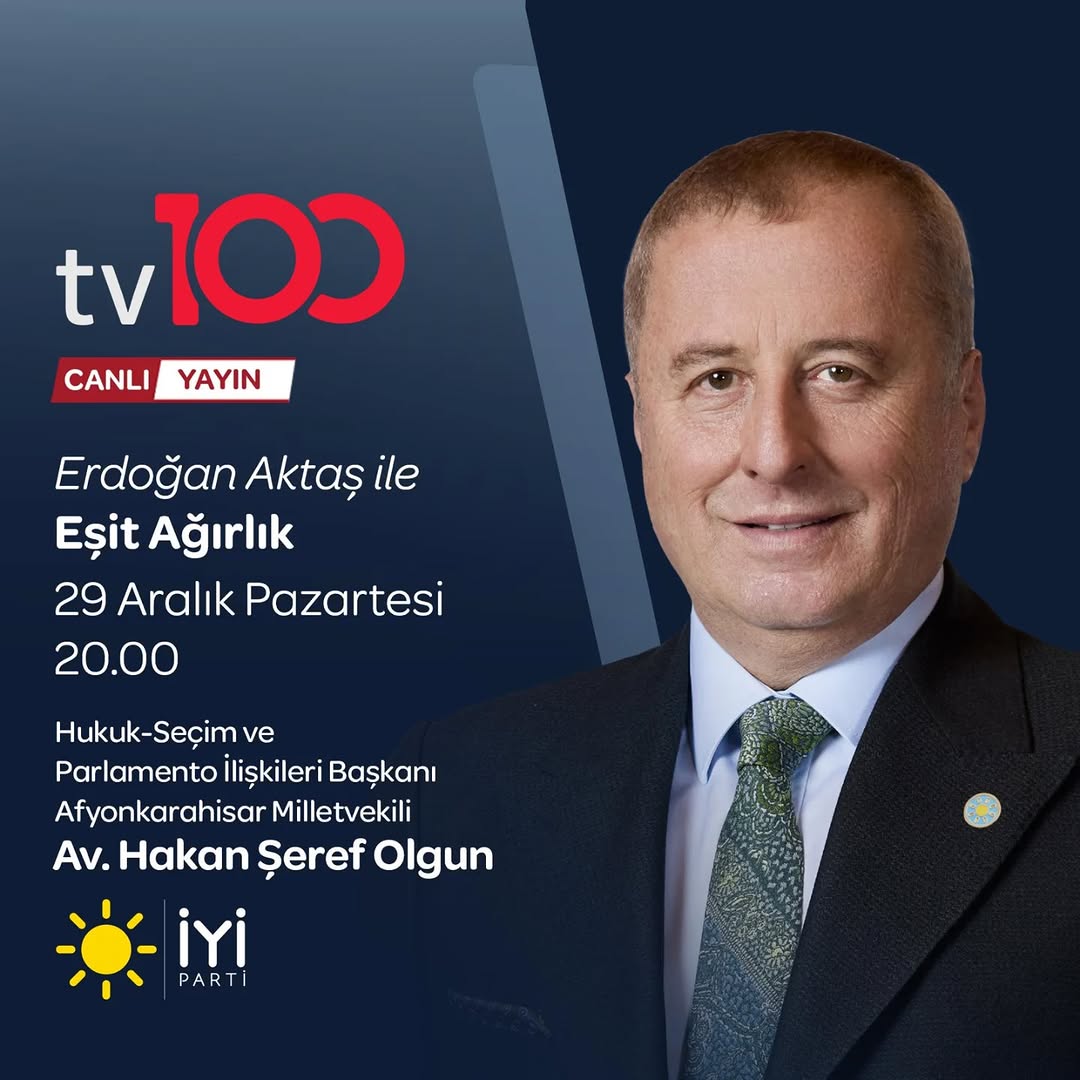 Afyonkarahisar Milletvekili Erdoğan Aktaş TV 100 Ekranlarında Programına Konuk Olacak