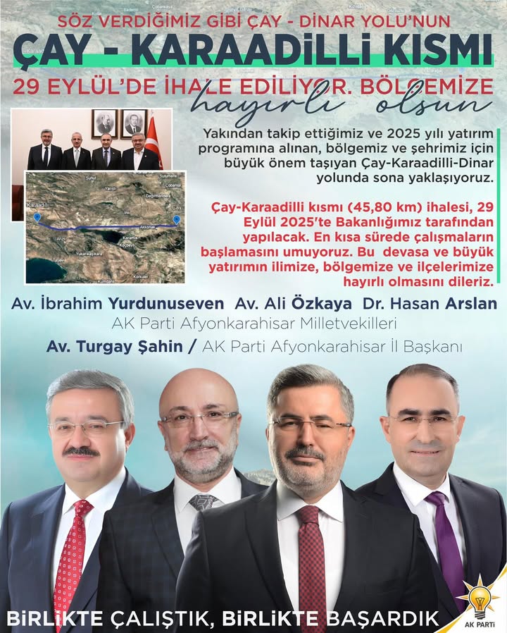 Afyonkarahisar Milletvekili'nden Yatırım Haberi