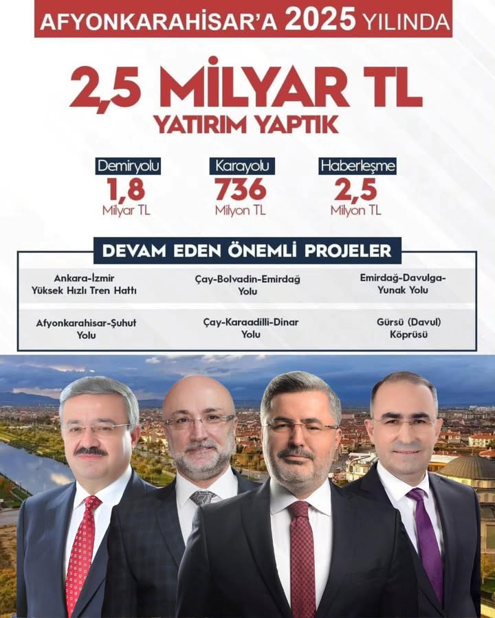 Afyonkarahisar’ımız için durmadan ve yorulmadan çalışıyoruz