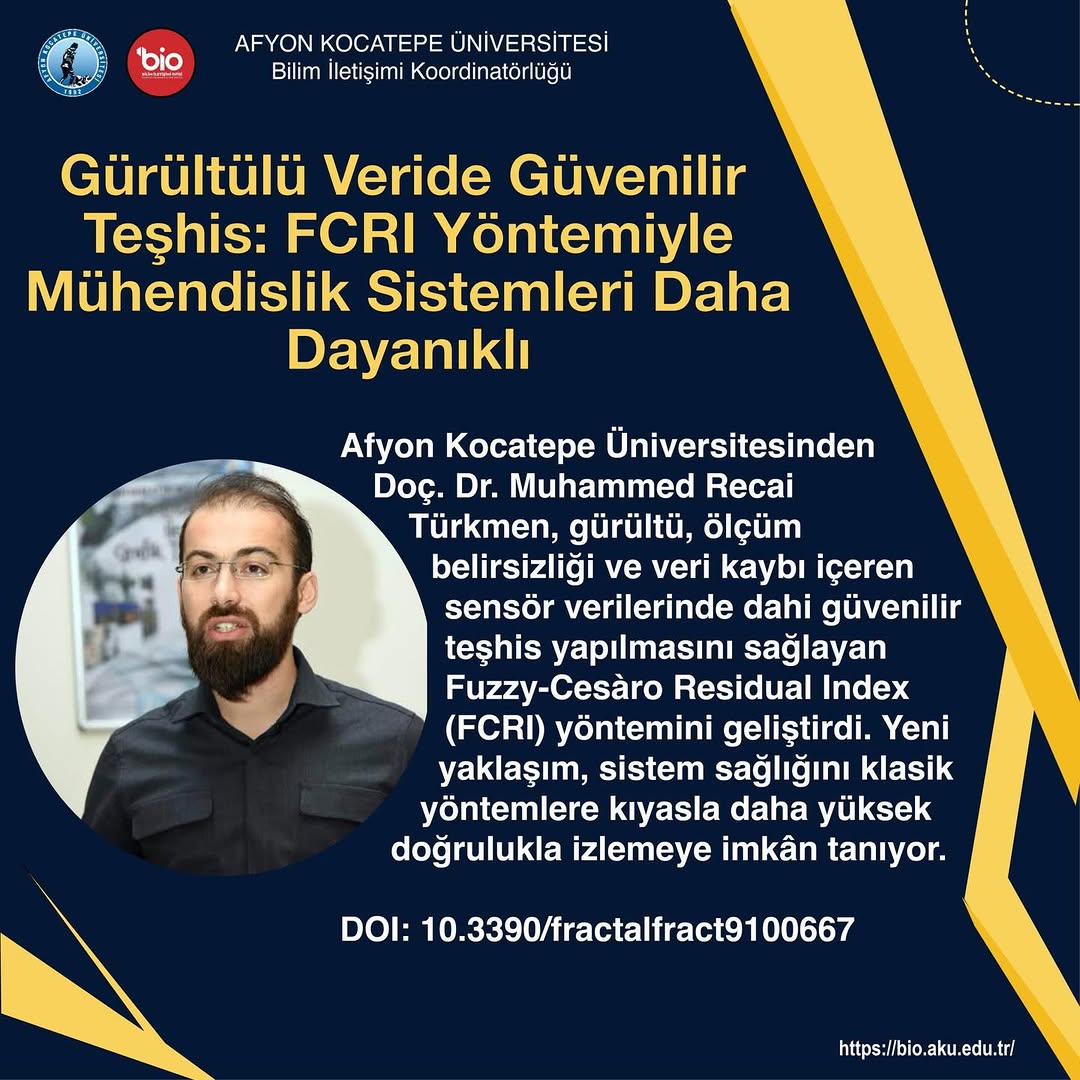Gürültülü Veride Güvenilir Teşhis: FCRI Yöntemiyle Mühendislik Sistemleri Daha Dayanıklı