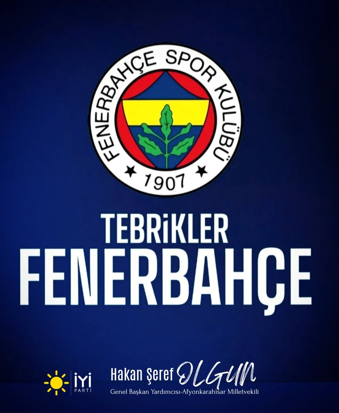 Fenerbahçe'ye Turkcell Süper Kupa Zaferi İçin Tebrikler