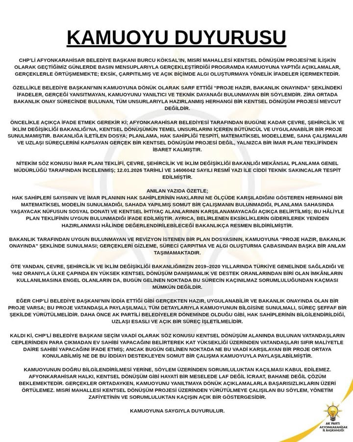 CHP'ye Eleştiri: Hizmet Beklentisi