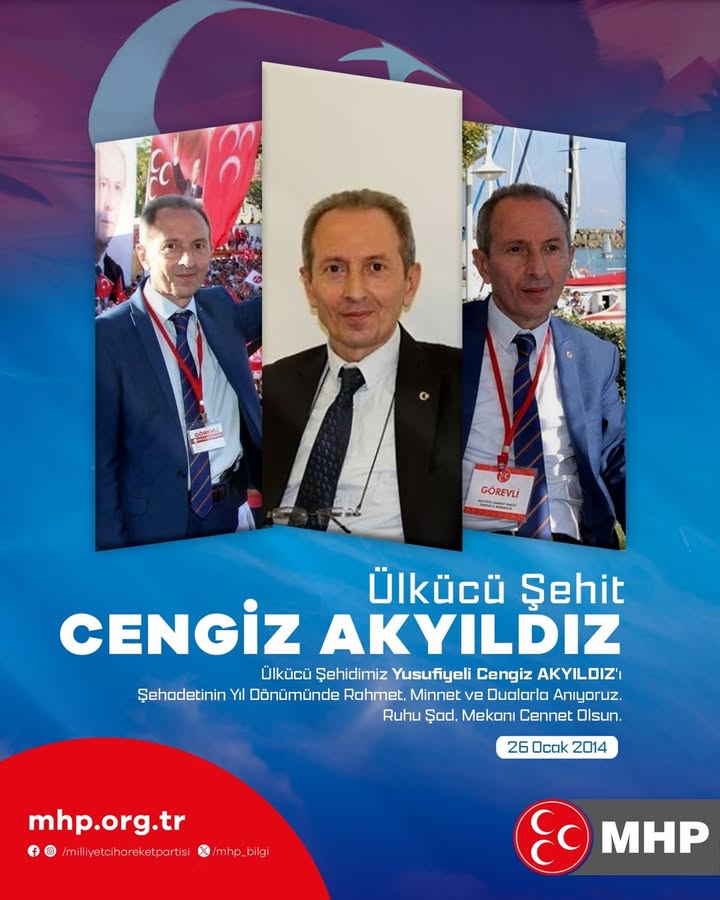 Ülkücü Şehidimiz Yusufiyeli Cengiz Akyıldız'ı Şehadetinin Yıl Dönümünde Anıyoruz