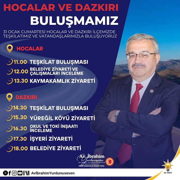 Hocalar ve Dazkırı İlçelerinde Teşkilat ve Vatandaş Buluşması