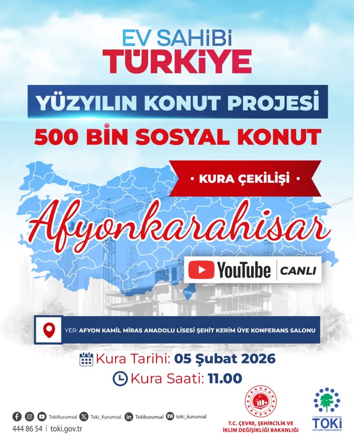Afyonkarahisar Milletvekili Yüzyılın Konut Projesi'nde Kura Çekimlerinin Devam Ettiğini Duyurdu