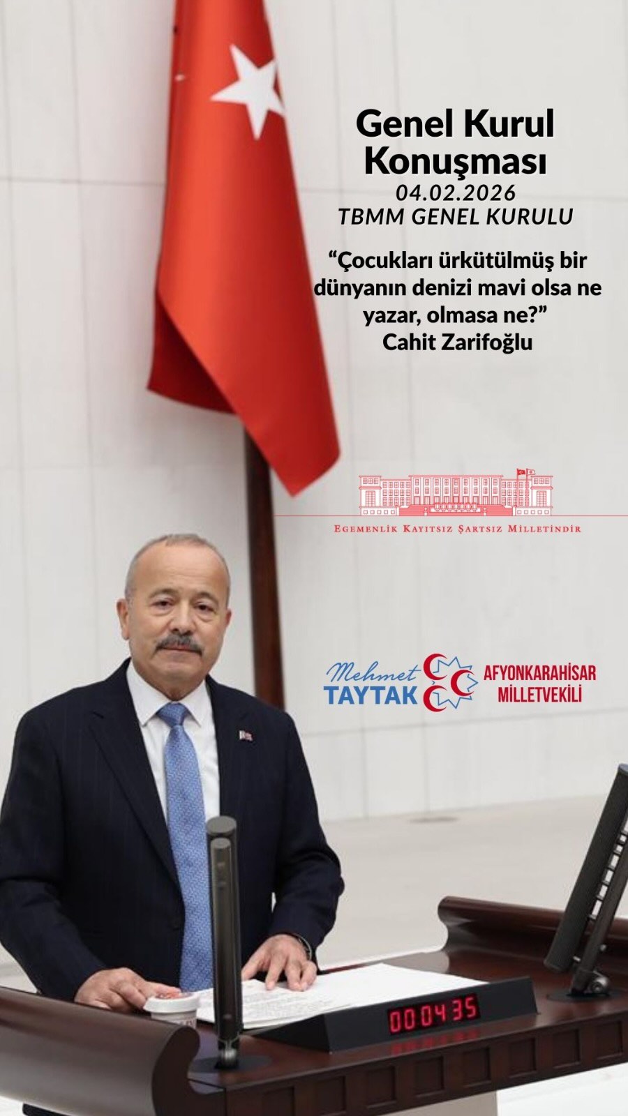Afyonkarahisar Milletvekili'nden Çocuk Hakları İçerikli Paylaşım