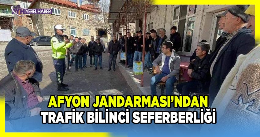 Afyonkarahisar İl Jandarma Komutanlığı Trafik Bilinci Eğitim Çalışmalarını Sürdürüyor