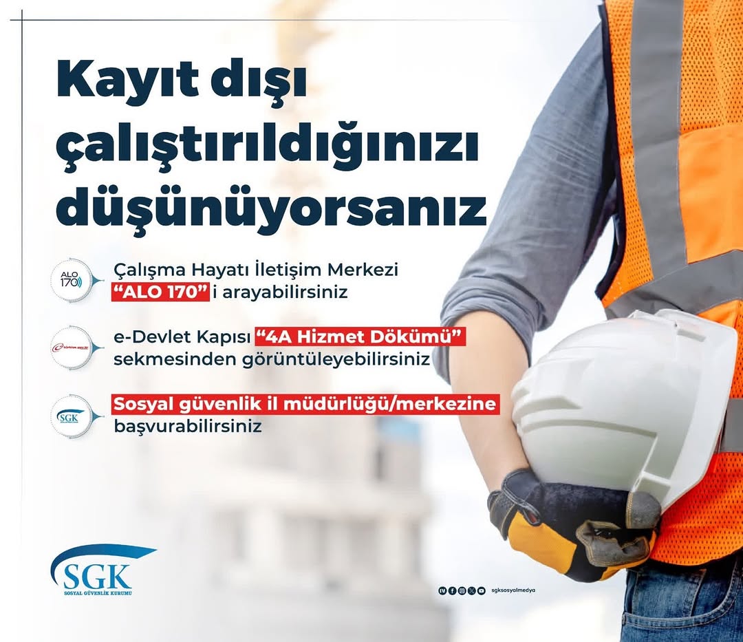 Kayıt dışı çalıştırıldığınızı düşünüyorsanız, bu durumu birçok yolla bildirebilirsiniz....