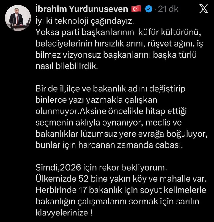 Afyonkarahisar Milletvekili Teknoloji Çağı Hakkında Açıklamalarda Bulundu
