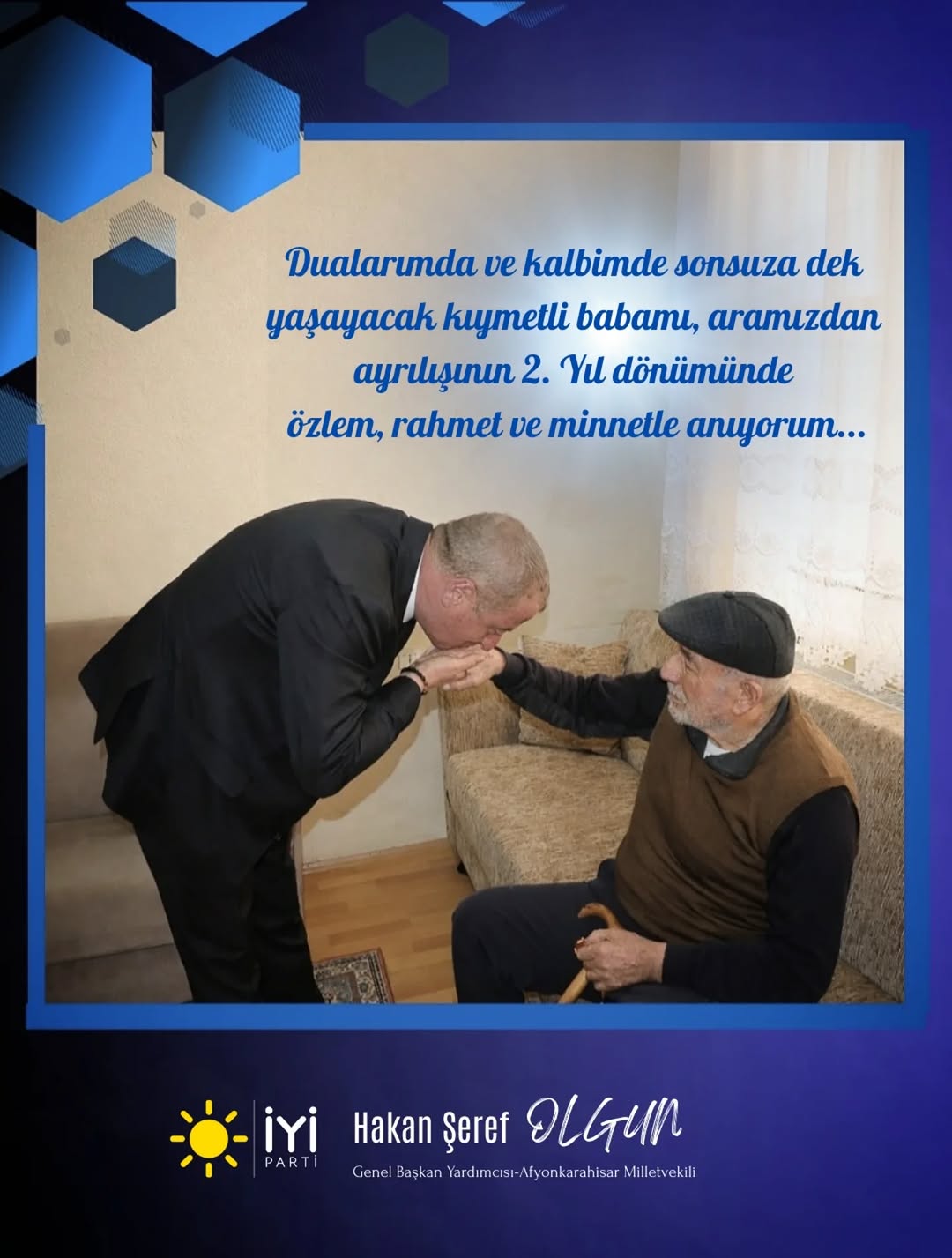 Afyonkarahisar Milletvekili Babasını Anma Paylaşımı Yaptı