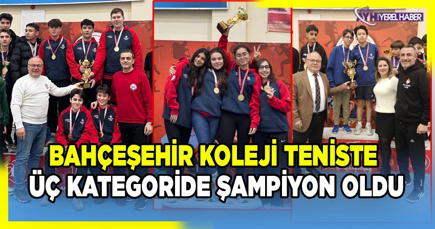 Afyonkarahisar’da Okul Sporları Tenis Müsabakalarında Bahçeşehir Koleji Şampiyon Oldu