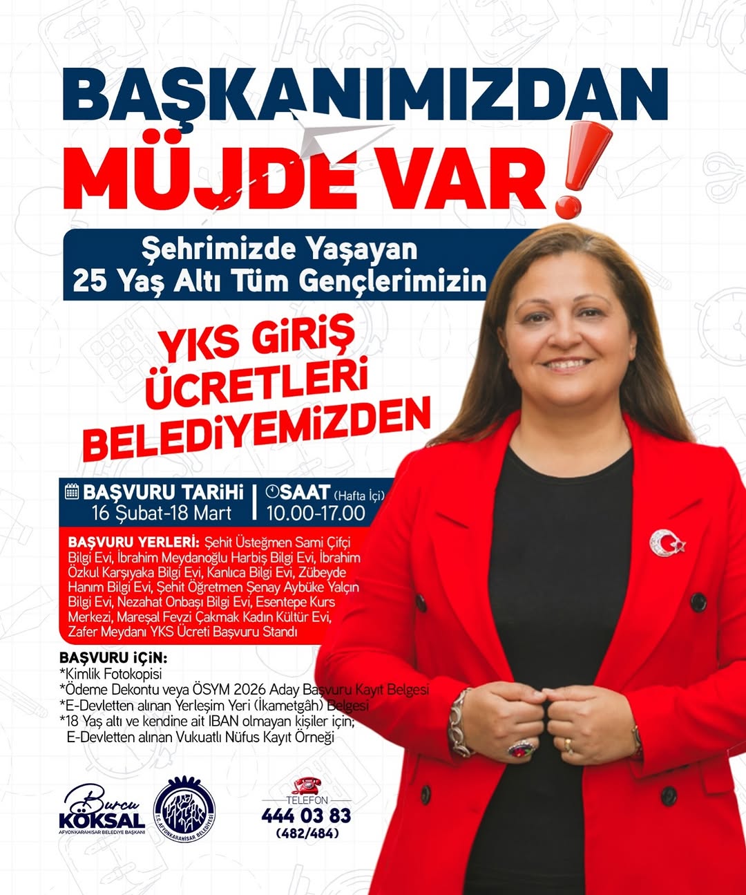 AfyonKarahisar Belediyesi'nden YKS Giriş Ücretlerine Destek Müjdesi