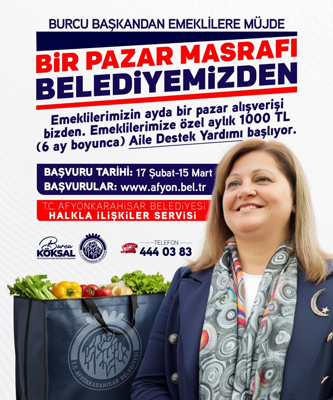 AfyonKarahisar Belediyesi Emeklilere Destek Olmaya Devam Ediyor