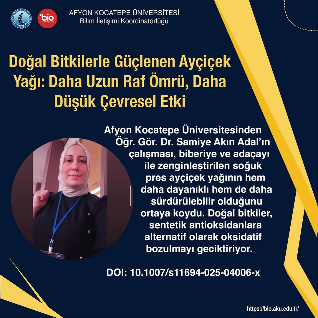 Doğal Bitkilerle Güçlenen Ayçiçek Yağı: Daha Uzun Raf Ömrü, Daha Düşük Çevresel Etki