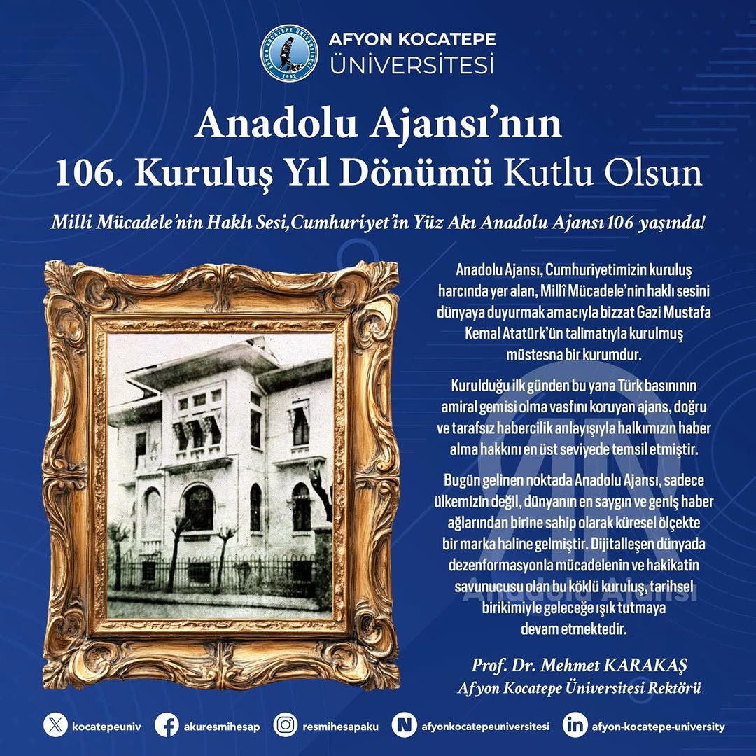 Afyon Kocatepe Üniversitesi'nin Yaptığı Paylaşım Gündemde